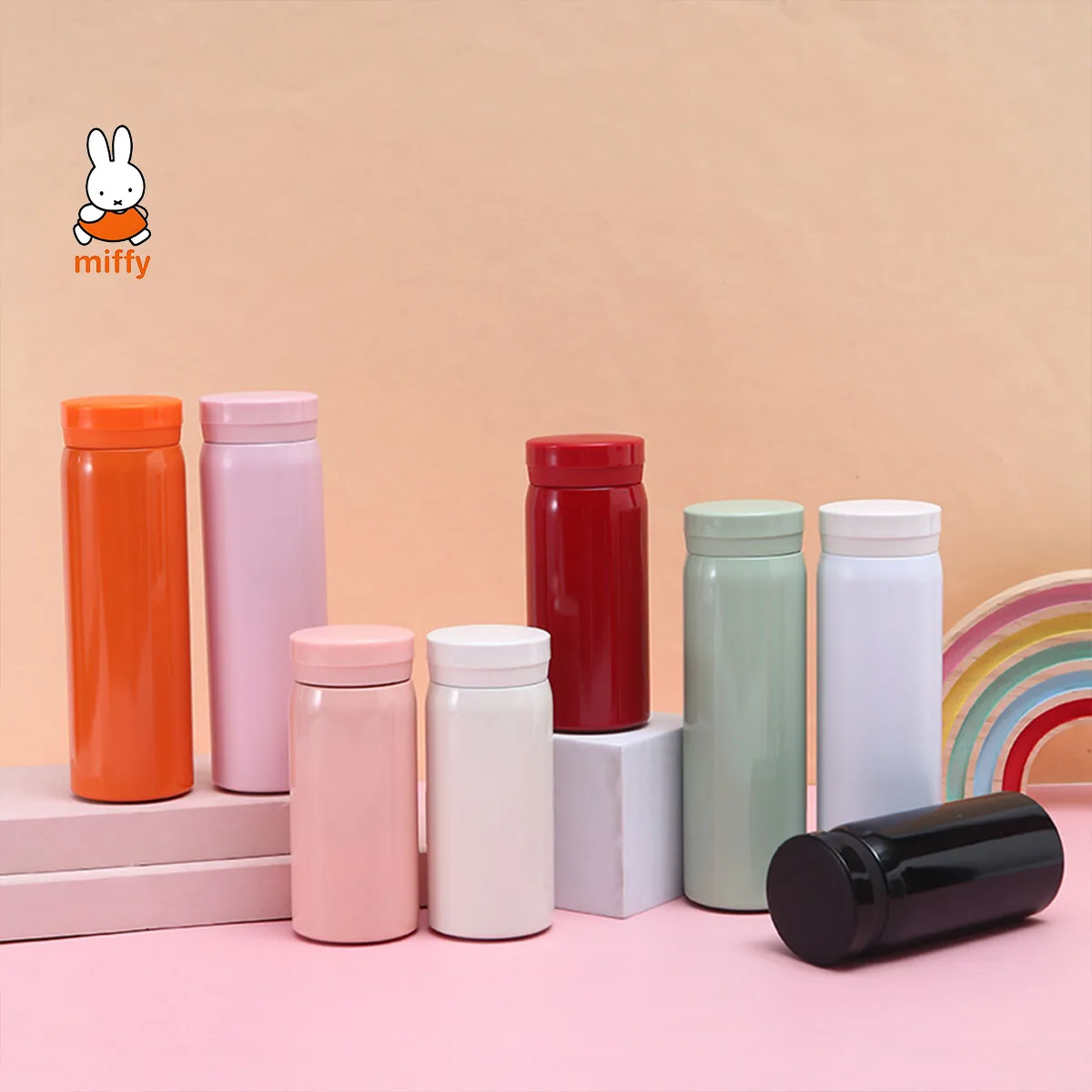 

480ML Miffy Kawaii Cartoon Stainless Steel Insulated Water Cup Cute Anime Portable Water Cup Sweet Insulated Water Cup