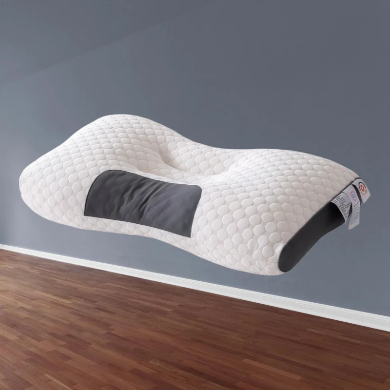 Home 1pc Adjustable Ergonomic Massage Neck Pillow Orthopedic Contour Premium Core All-Season Sleeping Comfort