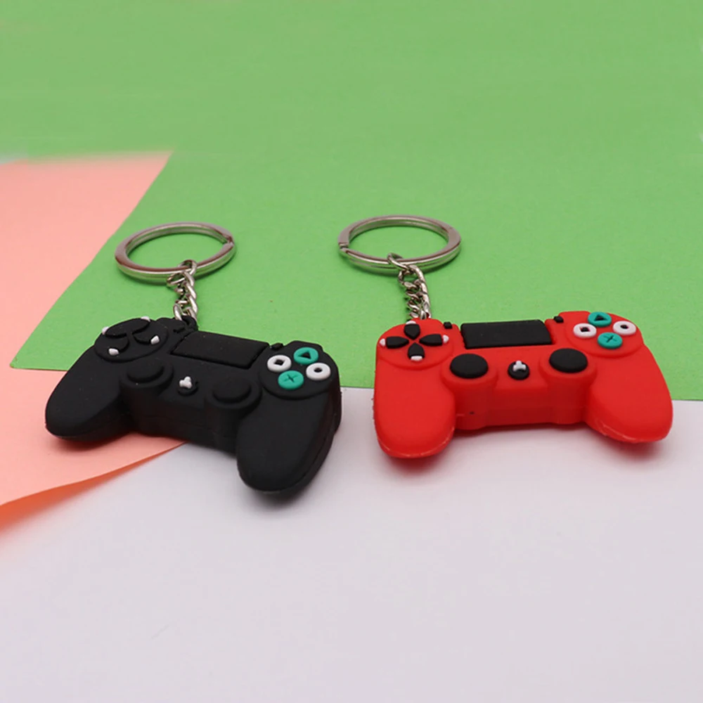 Pendant Men and Women Couple Key Chain Simulation Game Keychain Gamepad Keychain Video Game Handle Keyring Joystick KeyChain