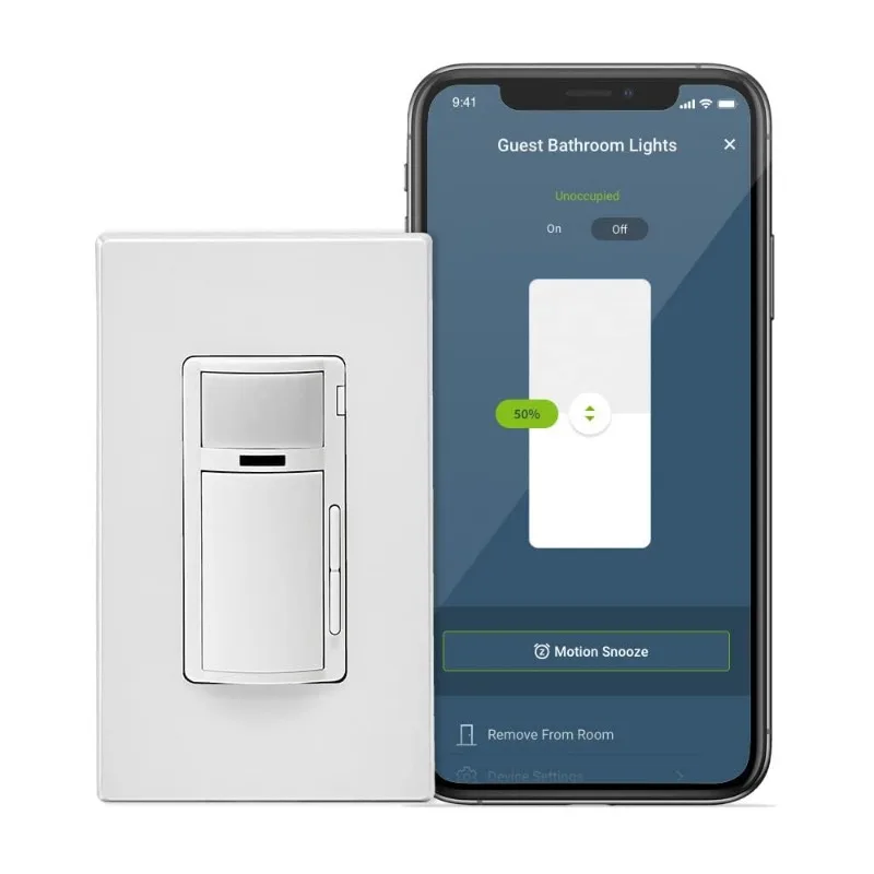 Leviton Decora Smart Motion Sensing Dimmer Switch, Wi-Fi 2nd Gen, Neutral Wire Required, Works with My Leviton,Google Assistant