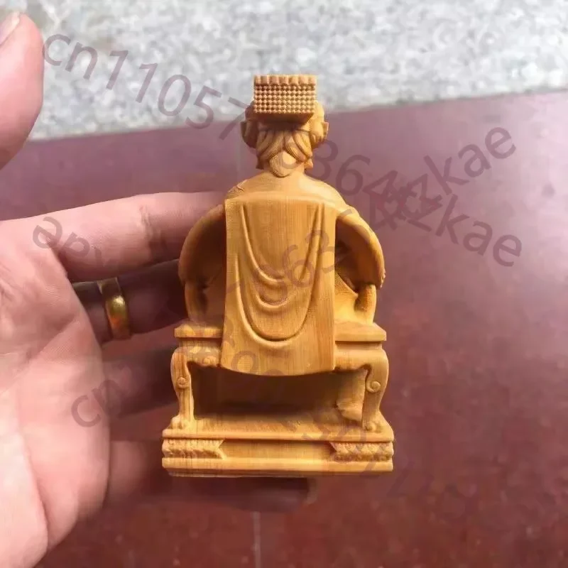 Mazu, Goddess of the Sea & Protector Statue Carved from Thuja Wood - Lin Moniang Figurine for Home Altar, Blessing of Safe Voyag
