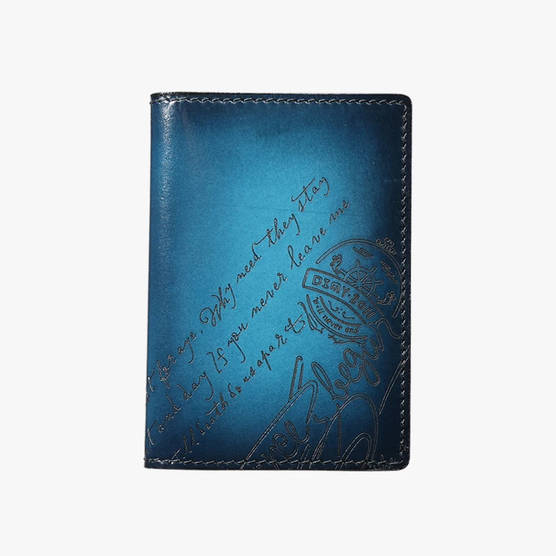 DIMY 2025 Summer New Foldable Cardholder with Retro Hand-Brushed Color Process First Grade Vegetable-Tanned Calfskin