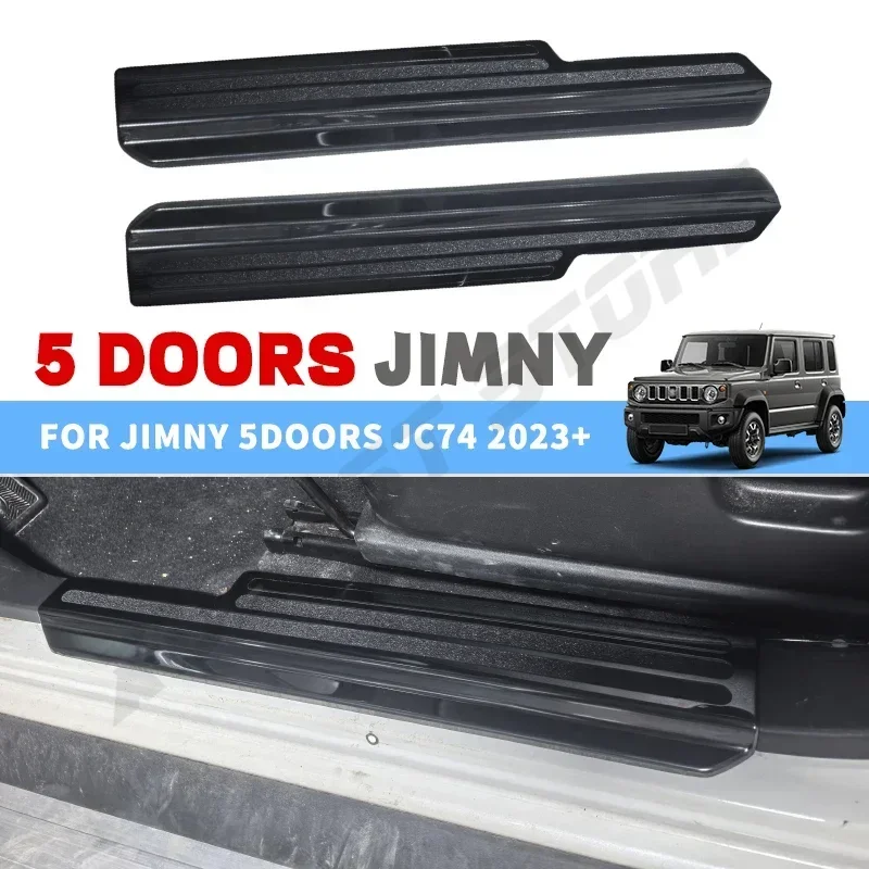 XL JIMNY 2Pcs Front Door Sill Protector 3D Side Sill Guards Scuff Plate Sticker Trim For Suzuki 5 Doors Jimny JC4 2023 2024