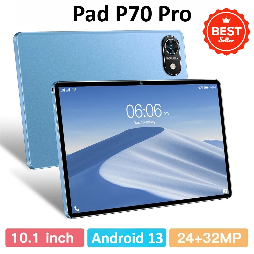 

New Arrive Pad P70 Pro 10.1inch Tablet Original Android 13 Global Version Tab 5G Dual SIM Tablets 12000mAh Children Kids Tab PC