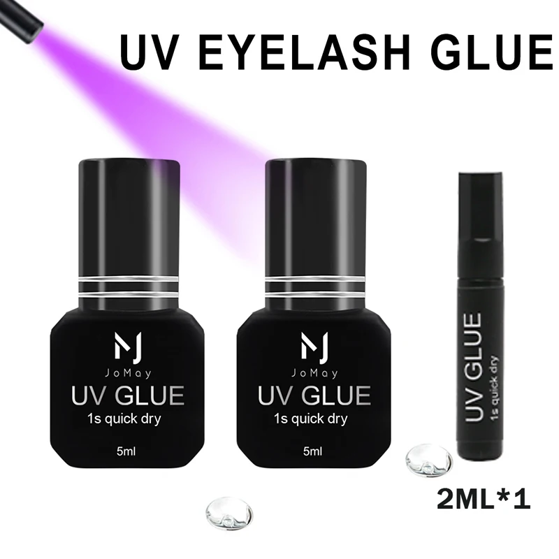 

JOMAY UV Eyelash Glue Adhesive Eyelash Extensions1-3S Fast Drying Strong False Eye Lash Extension Glue 5ml set