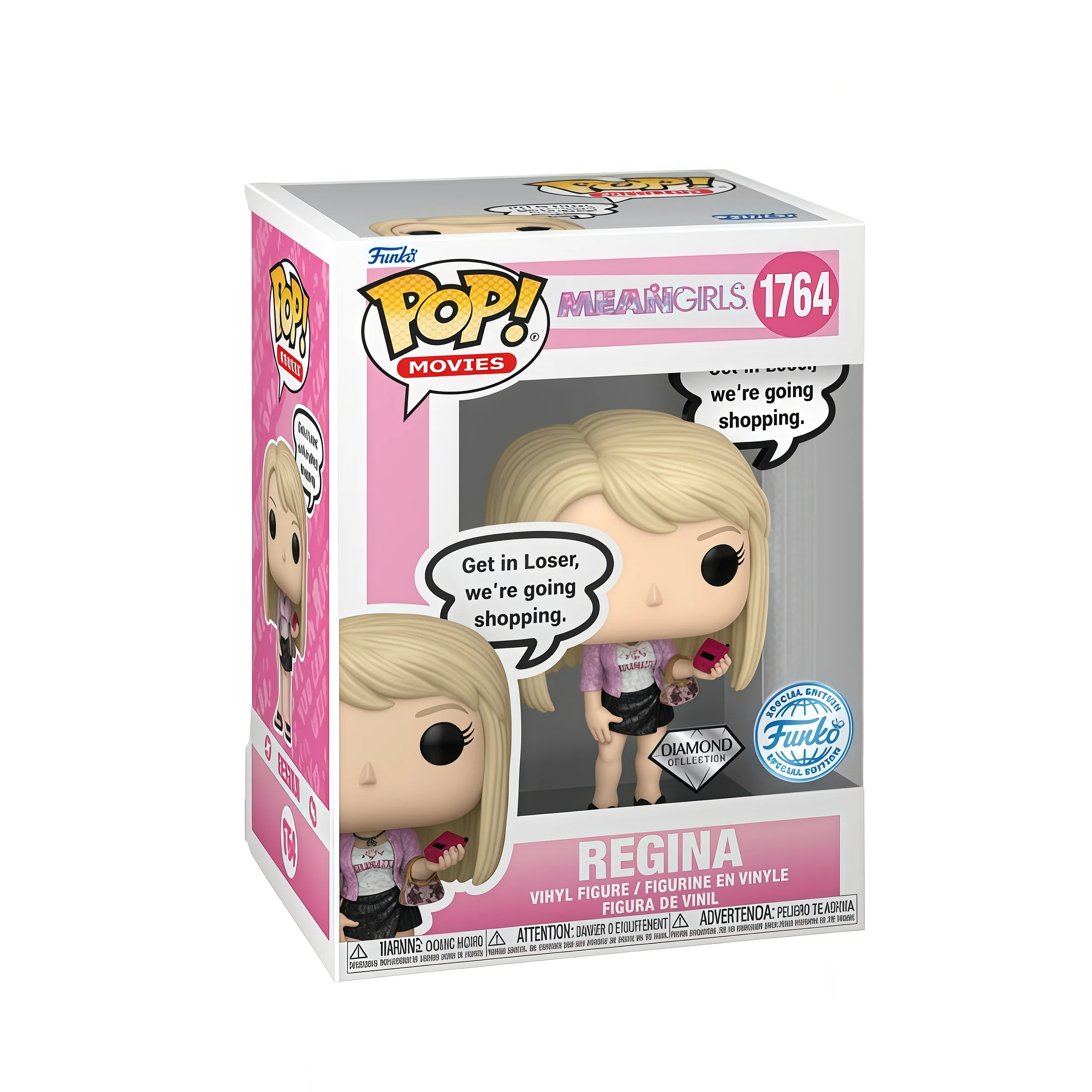 يعني الفتيات ريجينا تجعل شخصيات تحدث # 1764 Funko Pop 4.5 بوصة من الفينيل على شكل شخصية قابلة للجمع إصدار محدود لعبة مجسمة هدية