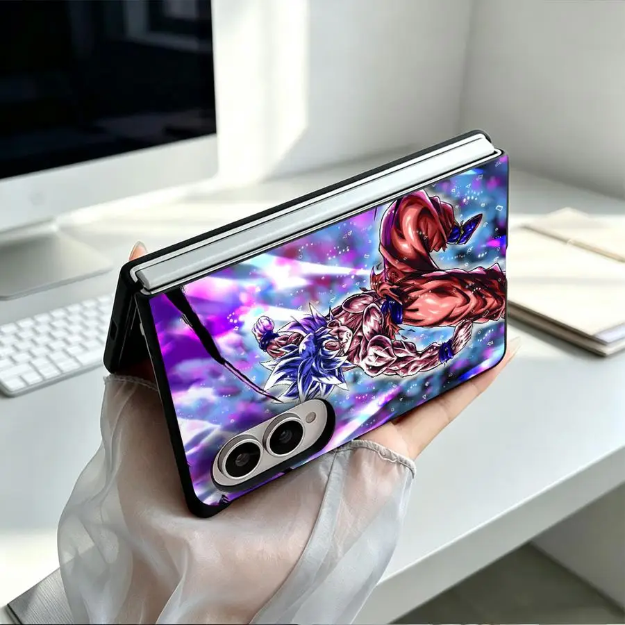 Dragon Balls Goku Purple Luxury Phone Cover Case for Samsung Galaxy Z Fold 8 ZFold8 ZFold Wide Z Fold8 Wide