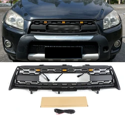 Applicable to Toyota RAV4 2009  2010 2011 2012  modified grille TRD with lights  modified front bumper