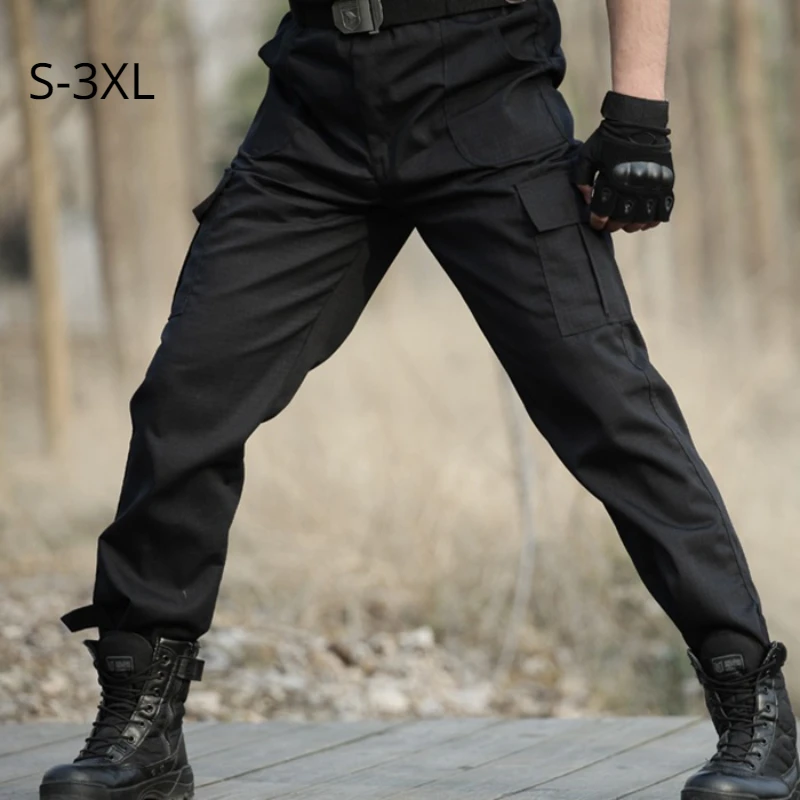 

Four Seasons Security Training Trousers Black Multi Pocket Durable Worker Pants Special Training Working Wear Tactical Pants