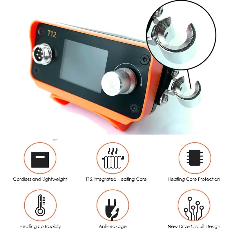 Cordless Soldering Iron Station For Dewaltt/Makita/Milwaukee/Bosch，18V 20V Battery Wireless Portable DIY T12 Welding Station