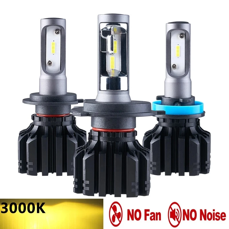 

2Pcs Yellow LED h7 h11 led fog H8 H16 H27 880 881 HB4 H1 H3 9005 9006 HB3 Auto Car Headlight Bulbs 50W 6500K 3000K led fog light