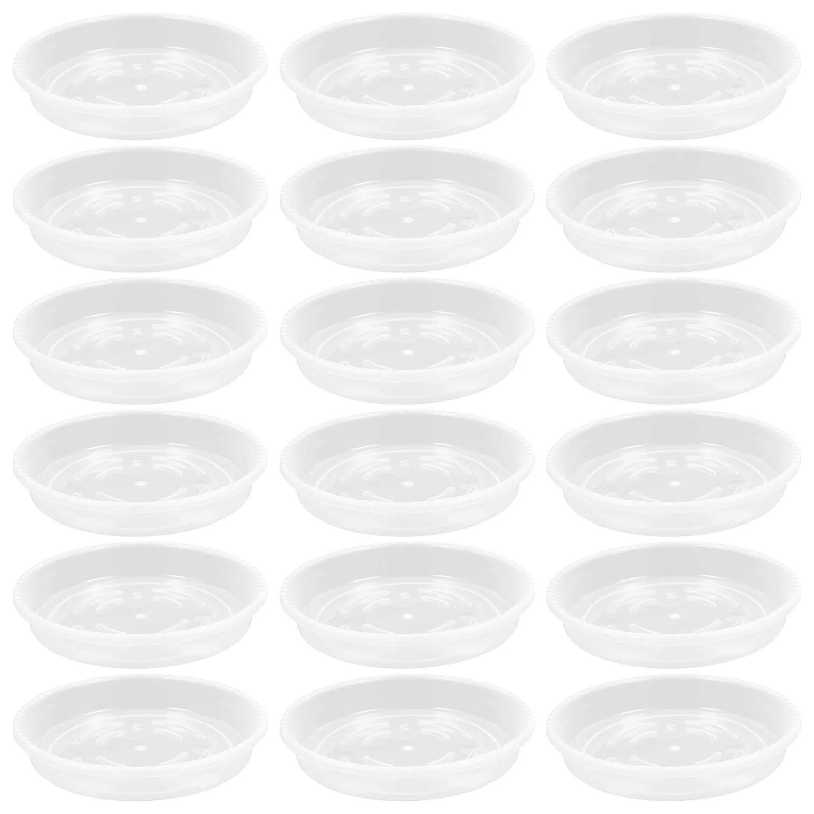 30Pcs Plastic Plant Saucers Heavy Duty Water Catcher Trays Non Slip Sun Resistant Flower Pot Bases