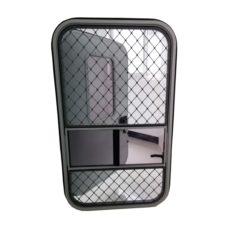 Teardrop Aluminum Alloy RV Entry Door with Lock for Motorhome Caravan Camper Van view 6