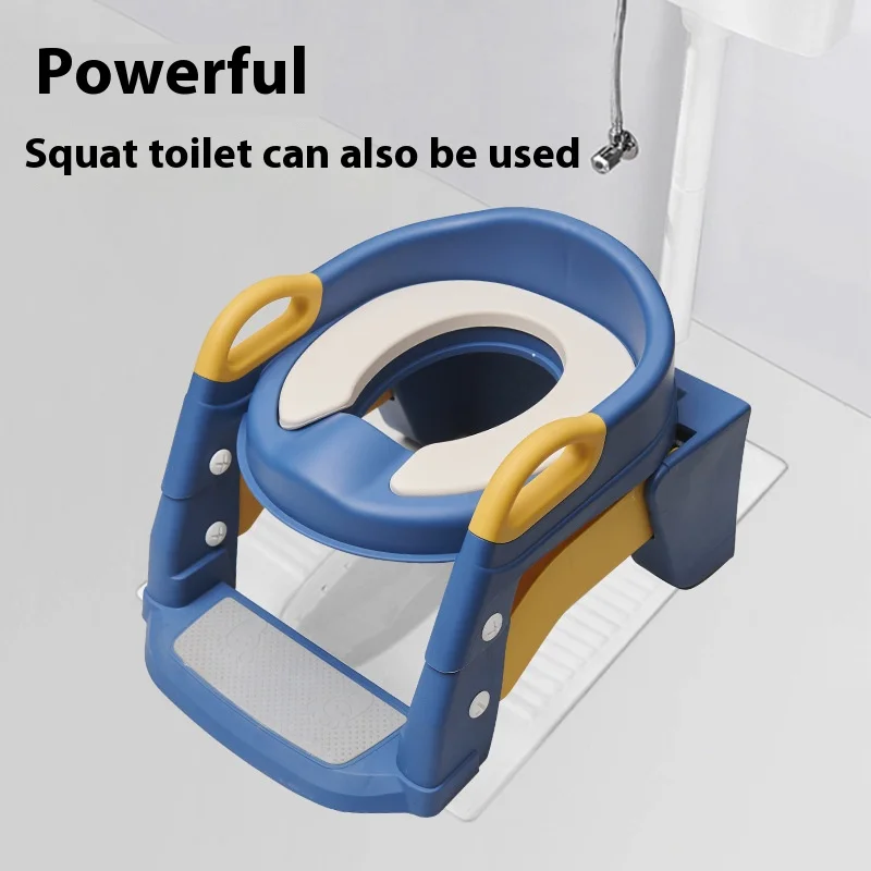 Plastic Children Travel Potty Training Seat With Ladder Potty Toilet Seat Adjustable Baby Toilet Trainer