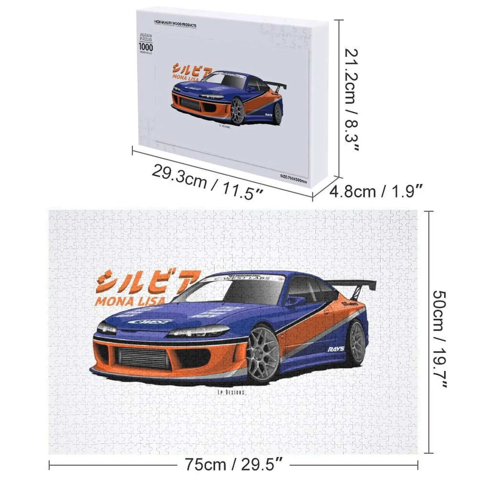 Silvia S15 (Mona Lisa) – Fast And Furious Puzzle, Weihnachtsgeschenke, individuelles Geschenk für Kinder