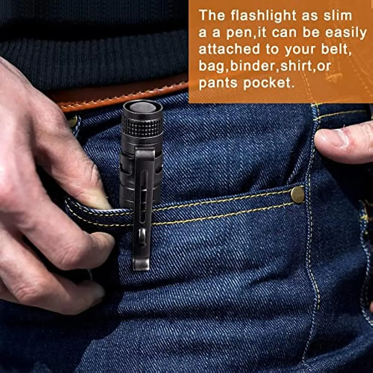 Portable LED Flashlight Pocket Medical Pen Light Waterproof Small Mini Handheld Torch with Clip for Camping Outdoor Emergency