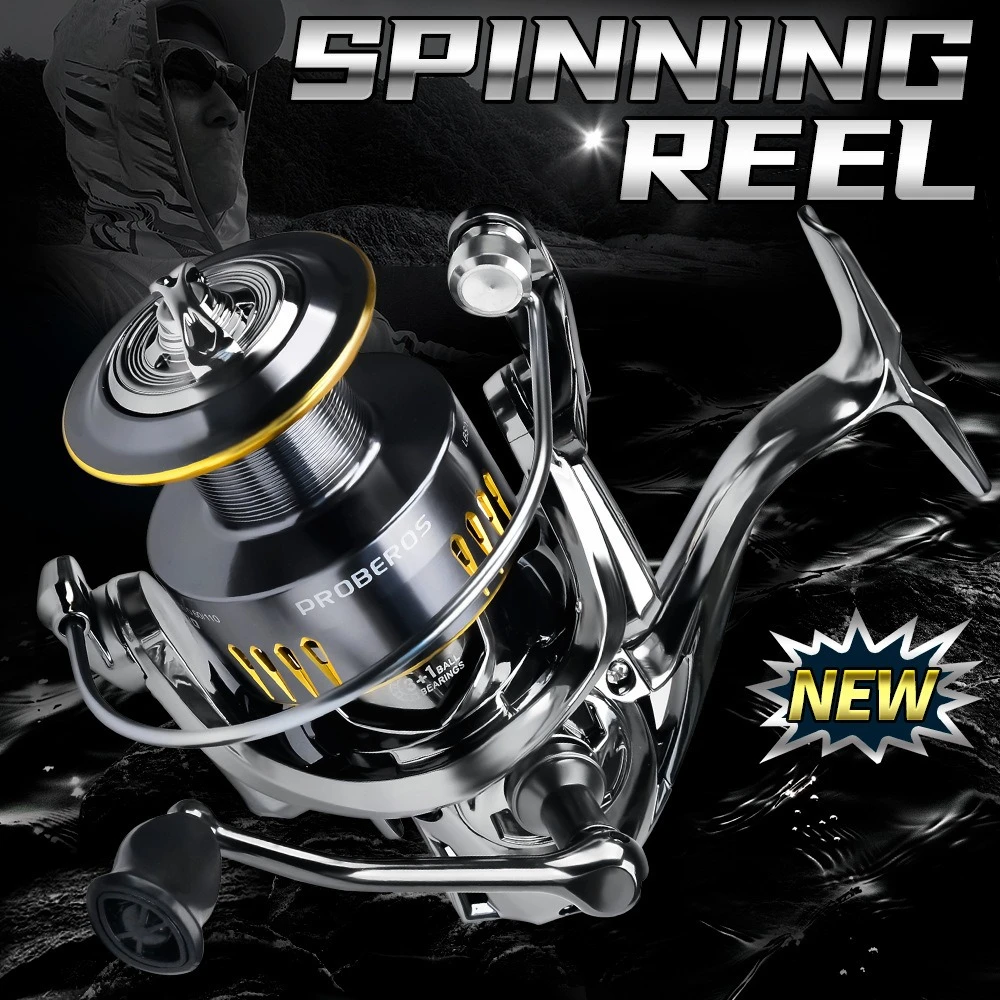 

Full Metal Handle Spinning Fishing Reel 3+1BB Long Cast Smooth Durable Saltwater Freshwater Sea Boat Anchor Lure Fishing Reel