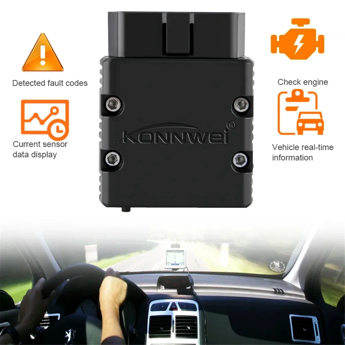 KONNWEI ELM327 V1.5 OBD2 Scanner KW902 Bluetooth-Compatible Auto Scanner MINI ELM 327 OBD 2 KW902 Code Reader for Android