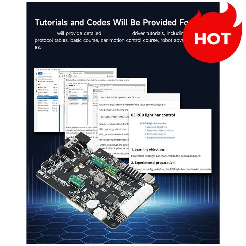 A01V-For Raspberry Pi 5 Robot Expansion Drive Board Kit With Sensor Servo Motor Drive Controller Four-Wheel Steering Motor
