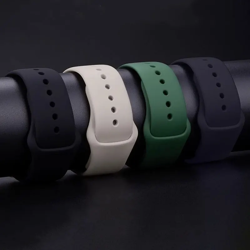 حزام سيليكون لساعة أبل 10 46 مللي متر 42 مللي متر الفرقة 40 مللي متر 45 مللي متر 41 مللي متر 49 مللي متر 38 مللي متر سوار iWatch Series 7 8 SE 3 4 5 6 9 Ultra 2 Correa