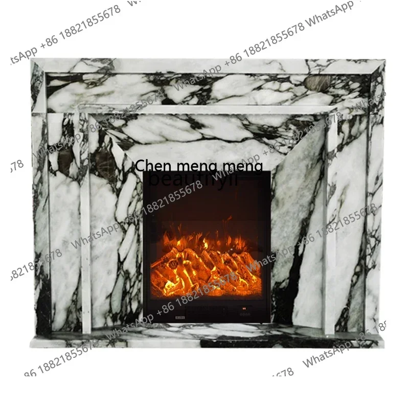 

X A Marble Arabescato Fireplace Stone Curio Cabinet Decoration European French Fireplace