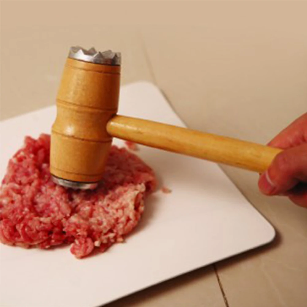 

Double Headed Meat Hammer Tenderizing Tool Mallet Multipurpose Pounding Pounder Stainless Steel Chicken Steak Pork Kitchen Bar