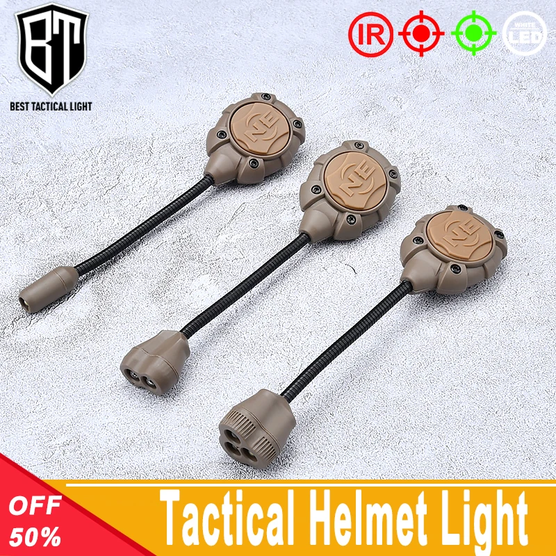 WADSN Tactical Mpls Fast Helmet Signal Light 3 Modes IR Red Green White LED Reconnaissance Light Hunting Weapon Accessories