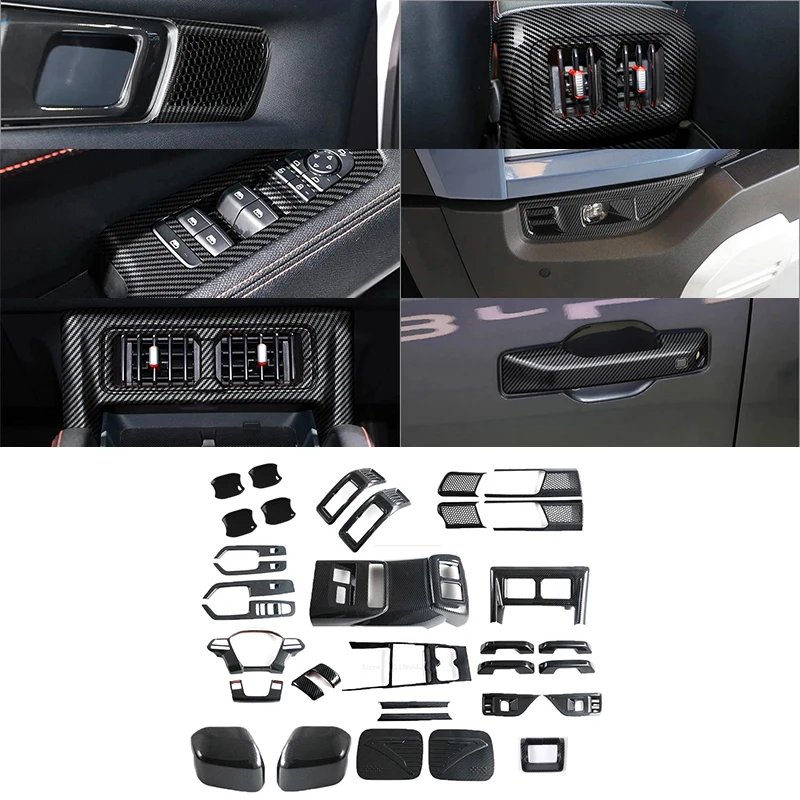 For BYD SHARK Shark 2024 2025+ ABS Car Center Console Gear Shift Panel Trim Cover Set Kit Car Interior Accessories