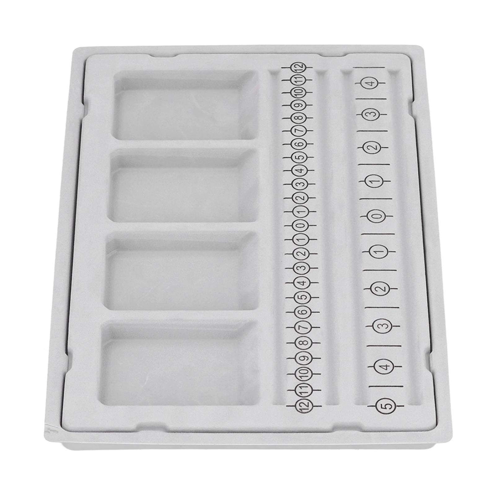 ZK20 Beaded Measuring Board 4 Straight Channels 4 Recessed Compartments Bead Design Board for Creating Bracelets Necklaces