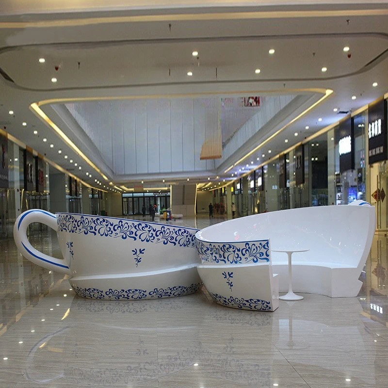 Fiberglass coffee cups, teacups, casual seats