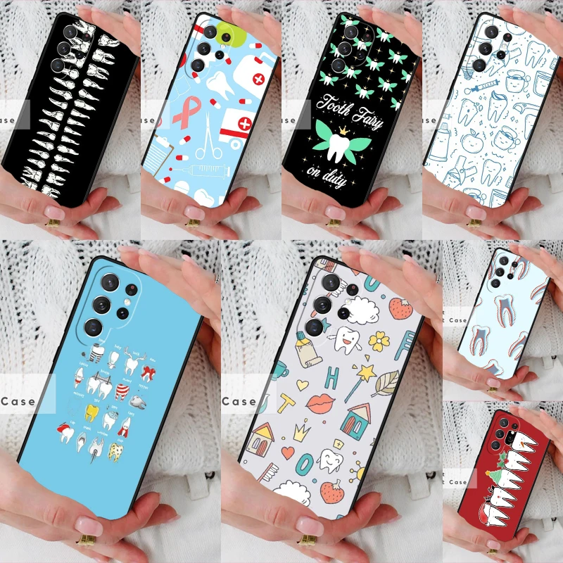 Dentist Dental Tooth Nurse Funda Phone Cover Case for Samsung Galaxy S26 Ultra S20 FE Note 10 S24 S23 S21 S25 Plus S22