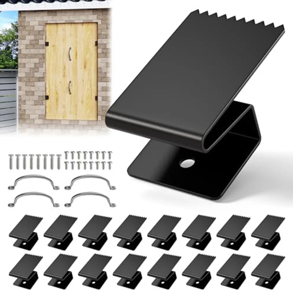 Resistant Window Clips for Plywood for hurricane Panels For 12 Inch Thick Carbon Steel Black Coated Clips with Handles