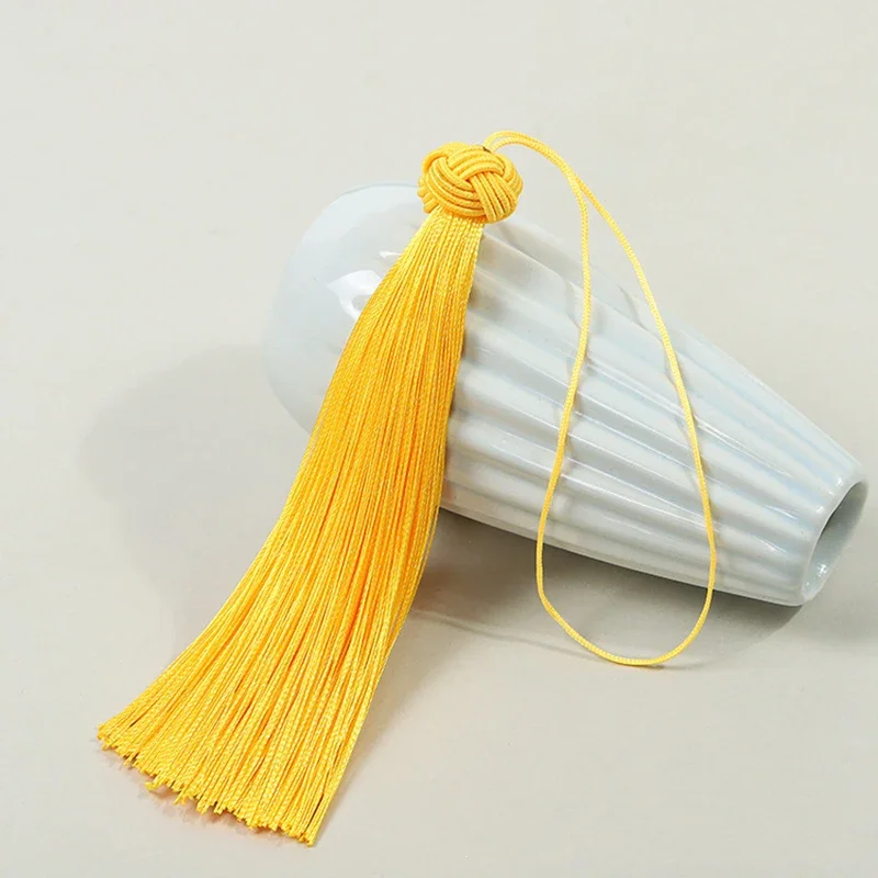 5/2Pcs Crafts Tassels 16cm/6.28 inch Soft Elegant Silky Floss Tassel With Pineapple Cap For DIY Jewelry Making Accessories