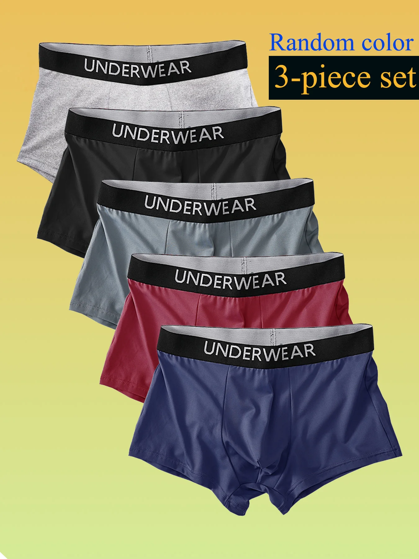 

Мужские трусы-боксеры, комплект из 3 предметов — комплект нижнего белья разных цветов, мягкая и удобная повседневная одежда