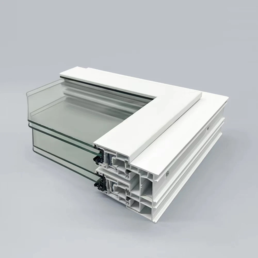 Villa Apartment Hot Break Upvc Vertically Sliding Up and Down Double Hanging Windows Color and Size