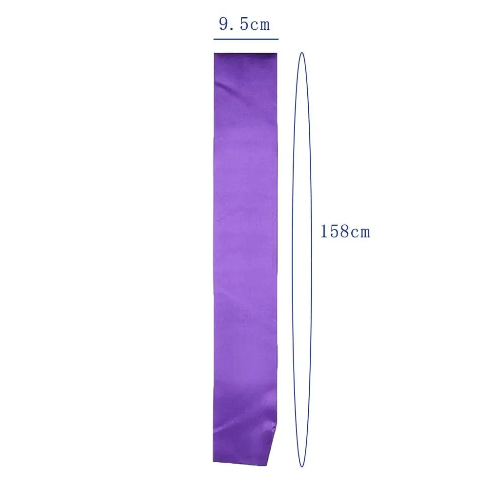 Party Sash Bride Shoulder Strap Wedding Award Ceremony Sash  Blank Solid Color Etiquette Ribbon Decoration