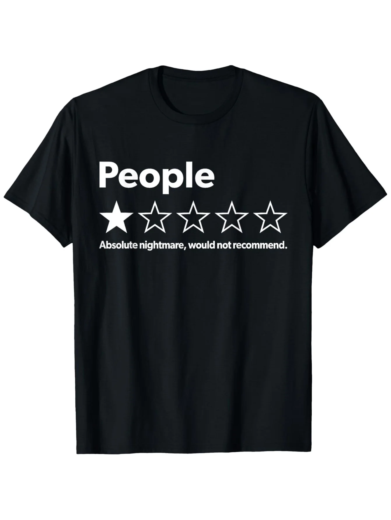 T-Shirt drôle d'examen des gens une étoile: cauchemar absolu ne serait pas adaptée au T-Shirt femme