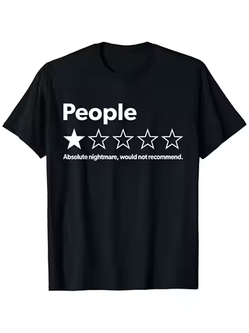T-Shirt Funny Review People One Star: Absolute Nightmare Would Not Suitable for Womens T-Shirt