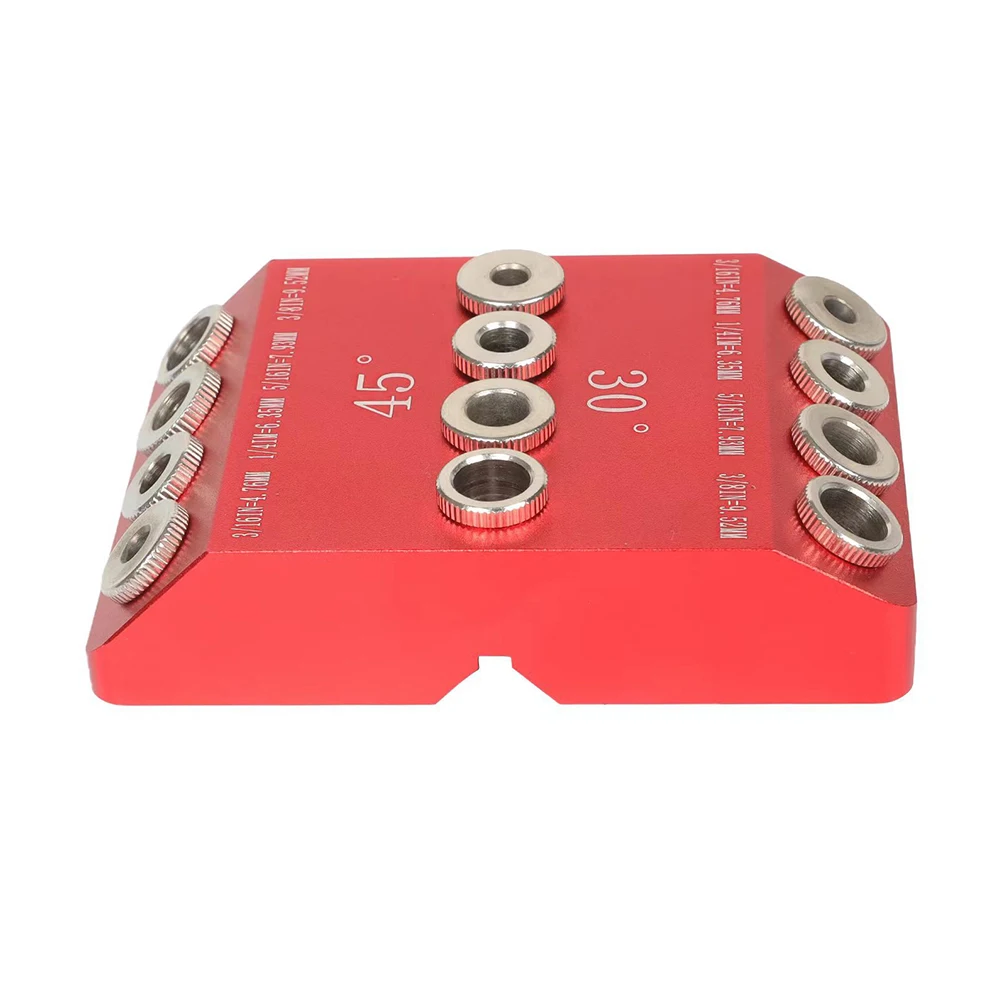 30 45 90 Degree Angle Drill Guide For Angled/Straight Holes 4 Sizes Drill Jig For Cable Railing Drill Template Block