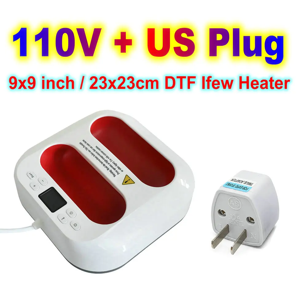 DTF Iron Heat Press Machine Portable Sublimation Hot Press For T-Shirts 23 X 23cm Sublimation Heat Transfer Heater Device Tool