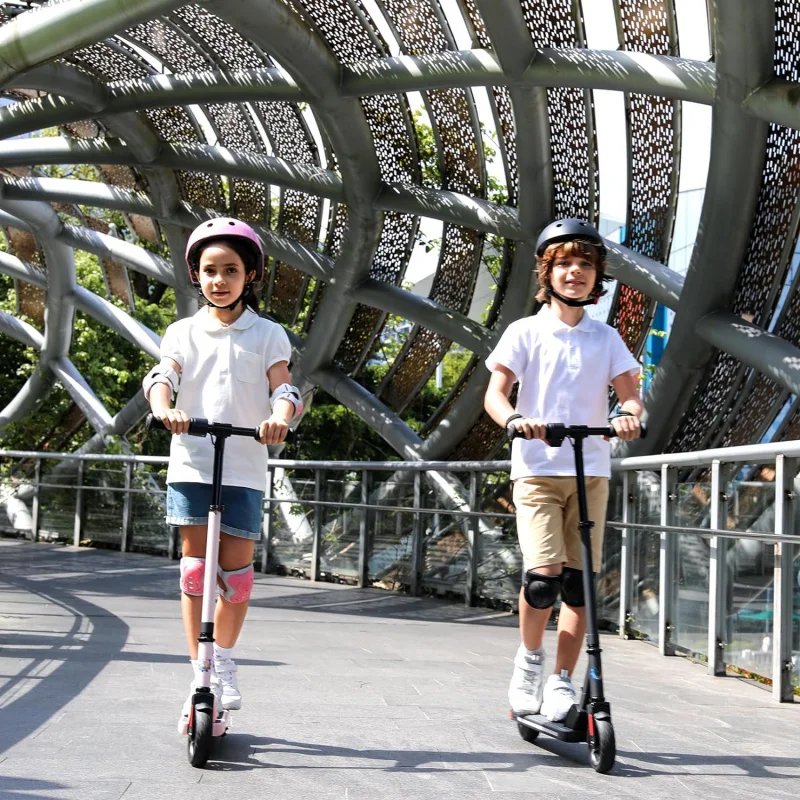 Caroma-patinete eléctrico para niños, altura ajustable, velocidad, 150W, 6 a 14 años, máximo 10 Mph, 7 millas, 80 minutos