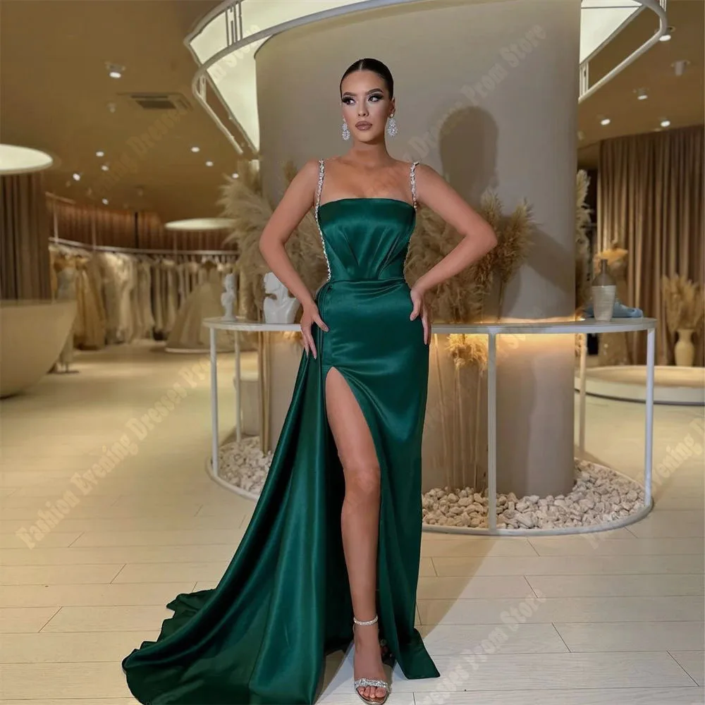 2024 Illusion Sexy Mermaid Women Evening Dresses Formal High Fork Prom Gowns Dubai Party Start Of School Season Vestido De Noche