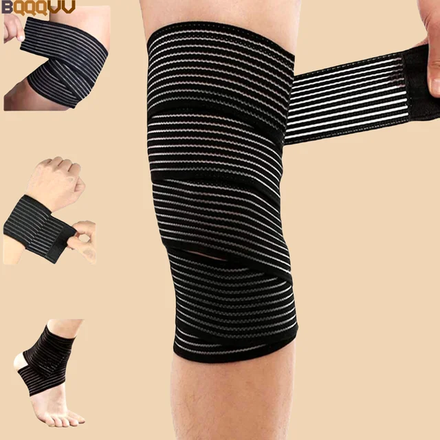 Owijka podtrzymująca kolano i łokieć o pełnej długości 40-300 cm |   Regulowany pasek do sportu, na siłownię i do fitnessu |   Opaska/Mankiet na nadgarstek i kostkę łagodząca ból