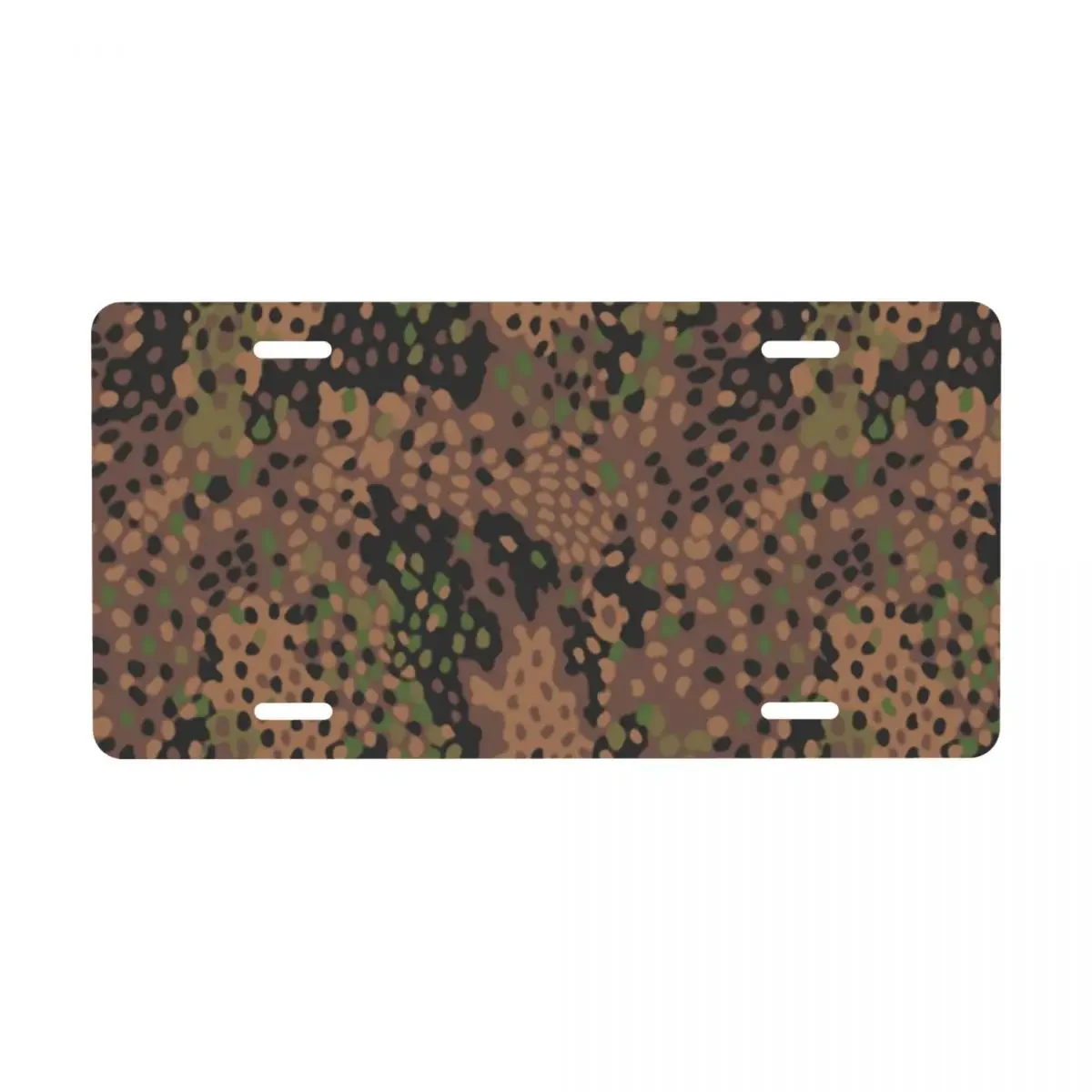 Pea Dot Military Camo License Plate Cover Army Tactical Camouflage Aluminum Metal Decorative Car Front License Plate Vanity Tag