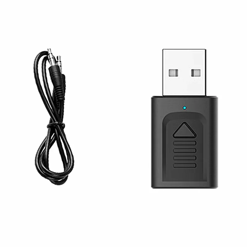 Émetteur et récepteur audio USB compatible Bluetooth 5.0, adaptateur audio pour PC, TV, casque, système audio stéréo domestique et de voiture, 4 en 1