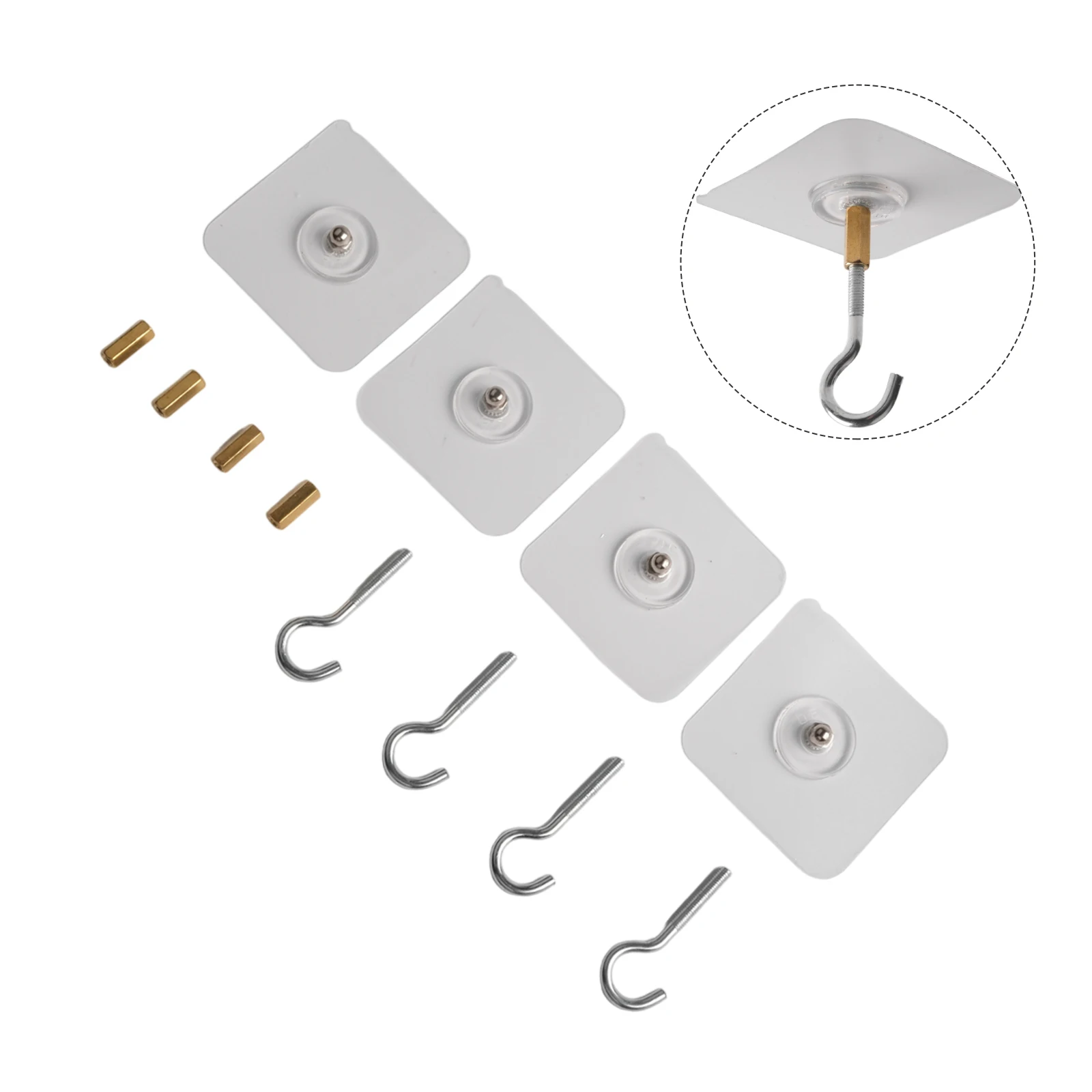 Innovative Nopunch Design Allows For Easy Attachment To Ceilings Or Walls For Clothes And Chandeliers (Holds Up To 5kg)
