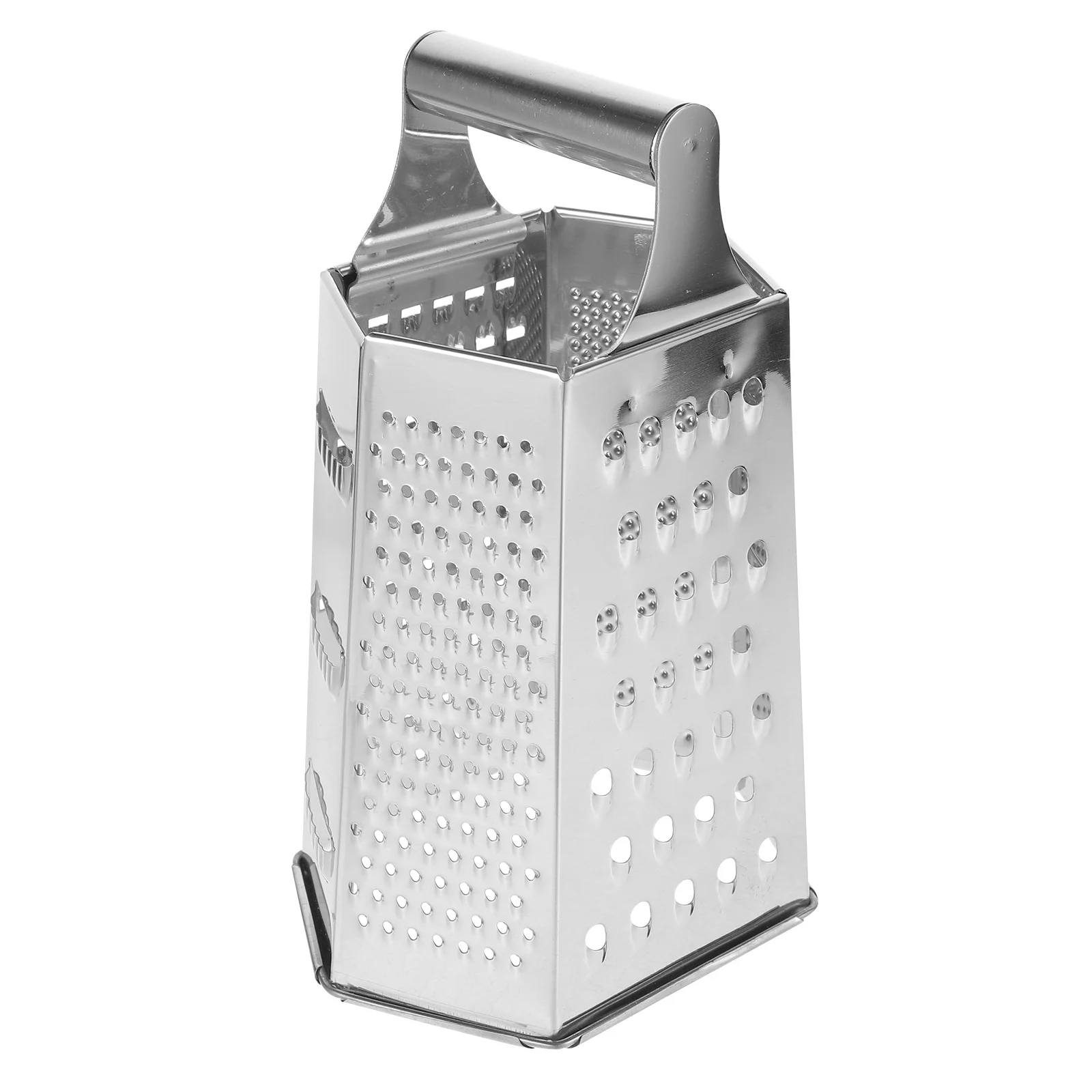 

1Pcs Stainless Steel Multipurpose 6-Sides Box Grater Kitchen Tool Rustproof Easy Clean Silver Kitchen Grater