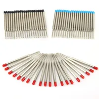 20pcs\\set L:3.9 In Ballpoint Pen Refills for Parker Pens,Medium Point blue red Black Ink