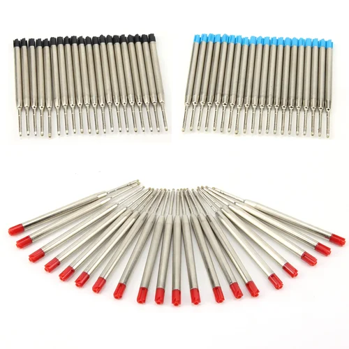 Imagen 1 del producto 20 piezas/juego L: 3,9 en recambios de bolígrafo para bolígrafos Parker, tinta negra roja azul de punta media