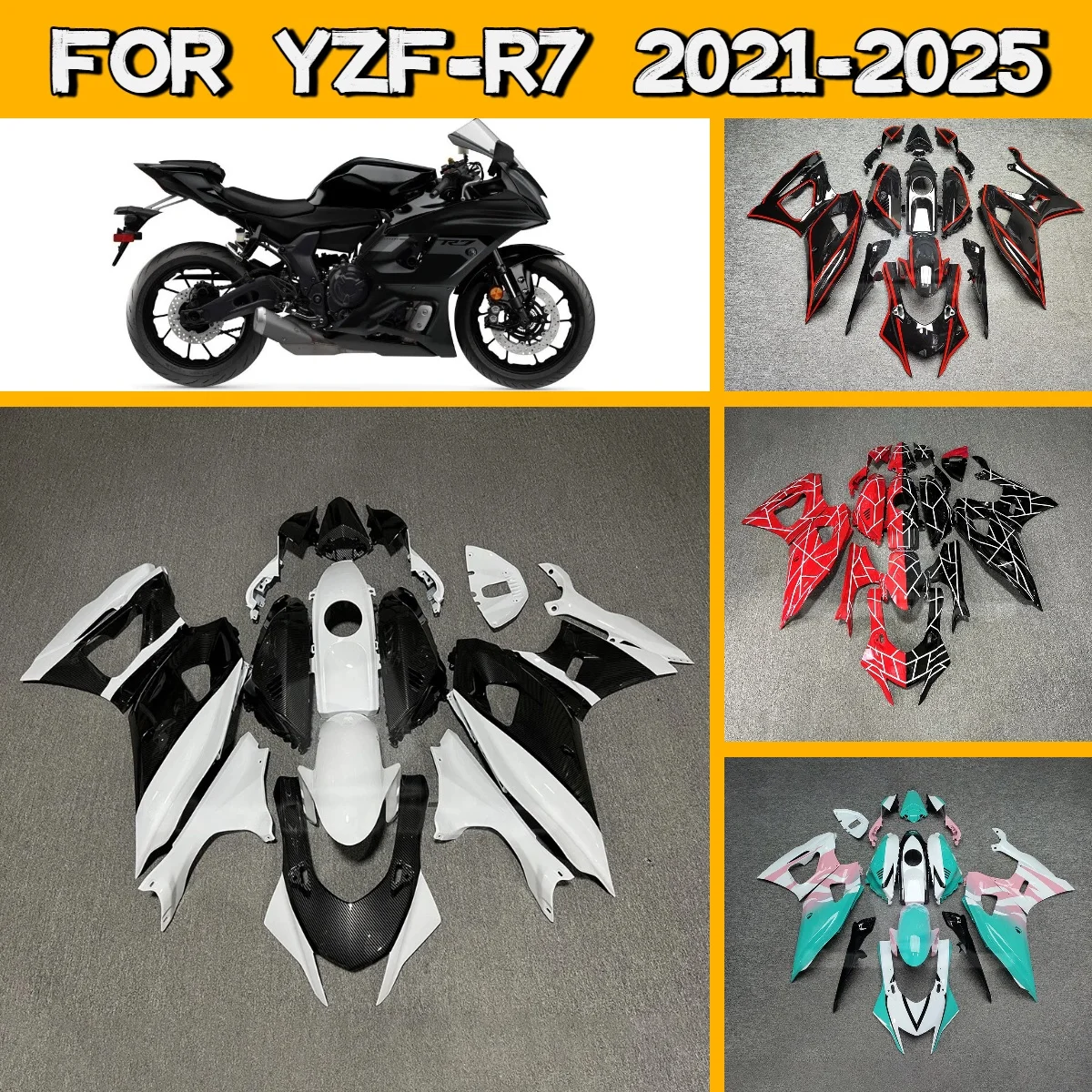 

Комплект обвесов для Yamaha YZF R7 (2021-2025), идеальная совместимость, изготовленный методом литья под давлением
